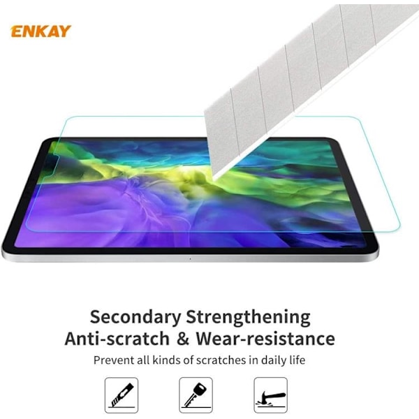 [1-PACK] ENKAY iPad Pro 11 (2020/2021/2022) Härdat Glas Skärmskydd 2.5D LCD 9H