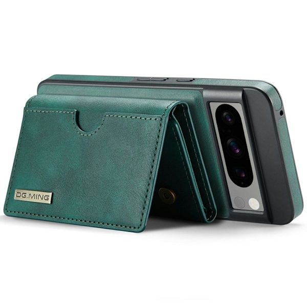 DG.MING M6 Series Konstläder Plånboksfodral för Google Pixel 8 Pro - Grön