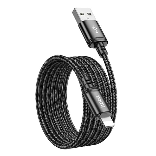 Hoco USB-A Till Lightning Kabel 2m - Svart Svart