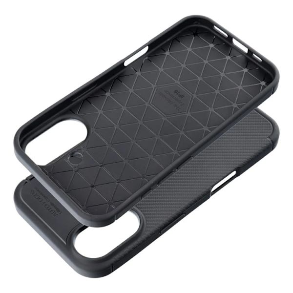 Mobilskal till iPhone 16 Plus Carbon Premium - Svart Black