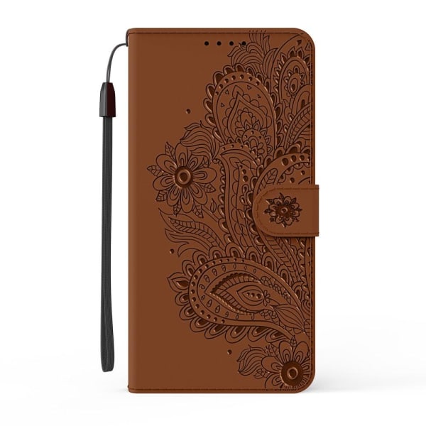 Flowers iPhone 13 Pro Wallet Cover - Brun Brown