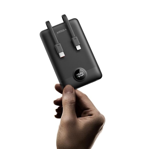 VEGER Powerbank 10000 mAh Type C / Lightning 22.5W C11 - Svart