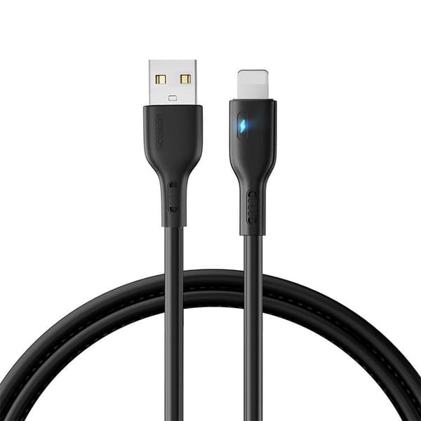 Joyroom-kaapeli USB:stä Lightningiin 2 m - Musta Black