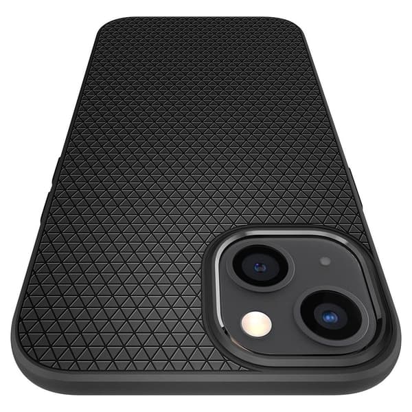 Spigen Liquid Air -kuori iPhone 13 - mattamusta Black