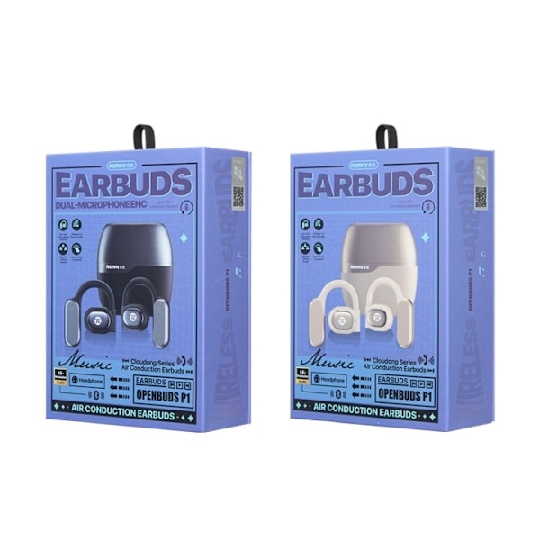 REMAX In-Ear Hörlurar Bluetooth OpenBuds P1 - Vit Vit