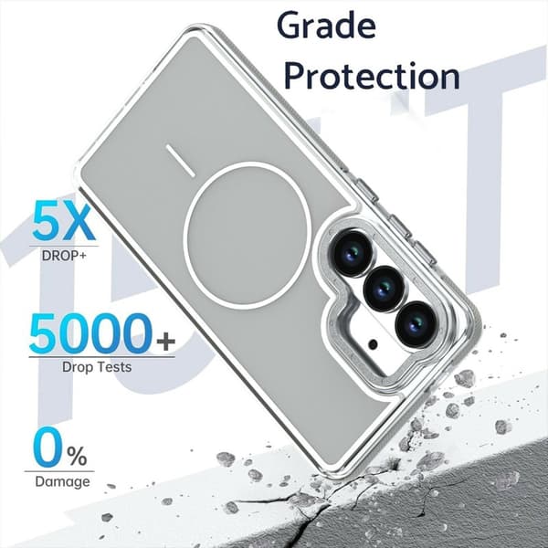Mobilskal för Samsung Galaxy S26 Plus Magnetiskt Shockproof TPU - Grå