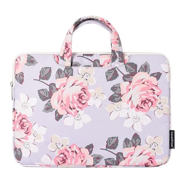 CANVASARTISAN Computertaske 13" Floral - Grå Black