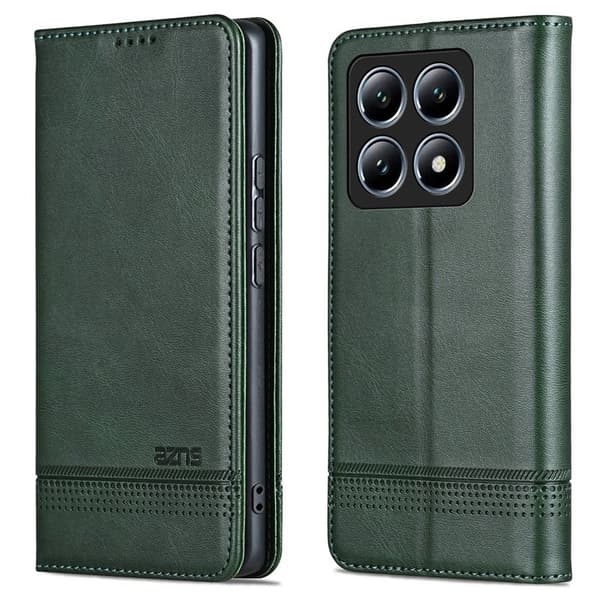 AZNS Xiaomi 14T Plånboksfodral Konstläder - Grön