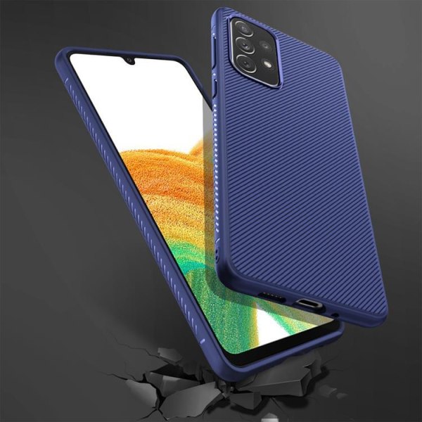 Jazz Twill Texture Cover Galaxy A33 5G - Blå