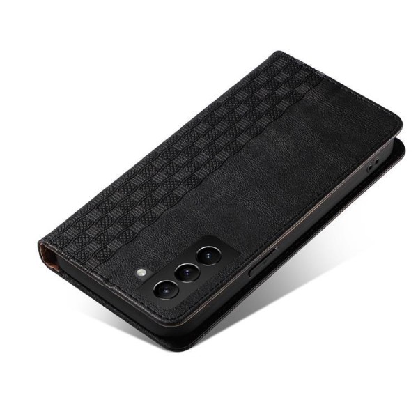 Galaxy S22 Ultra Wallet Case Magnet Strap - Sort