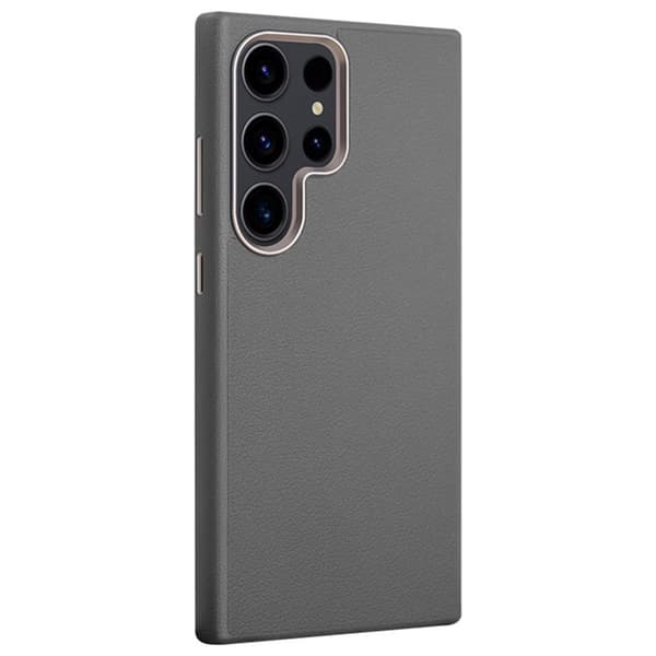 X-LEVEL Mobilskal till Samsung Galaxy S25 Ultra PU Läder Hård PC Grå