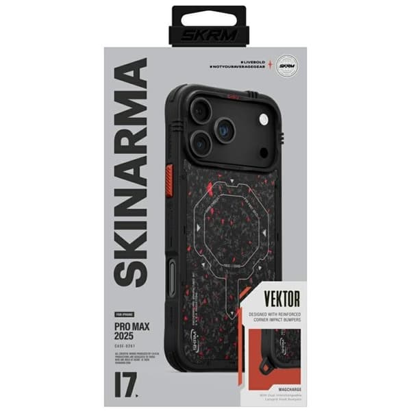 Skinarma telefontaske til iPhone 17 Pro MagSafe Vector - sort Svart