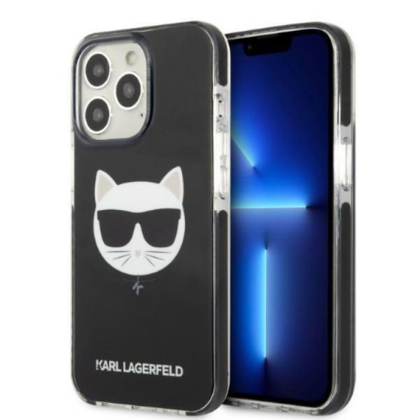 Karl Lagerfeld iPhone 13 Pro Skal Choupette Head - Musta