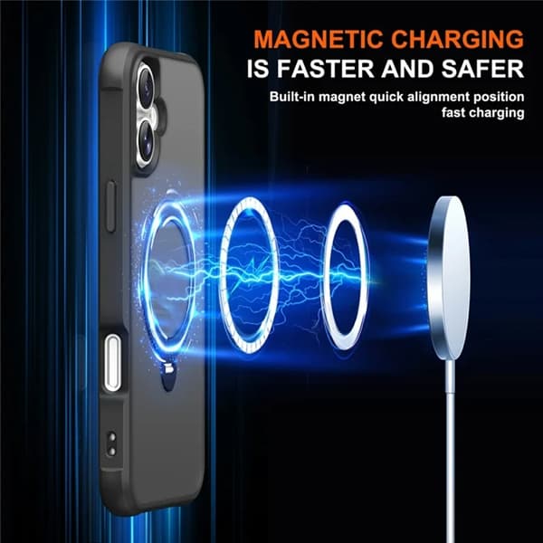 Mobilskal till iPhone 17 MagSafe Kickstand TPU + PC - Svart Svart
