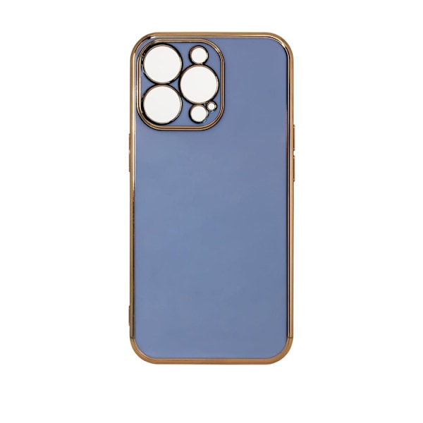 iPhone 12 Pro Max Skal Lighting Med Gelram - Blå Blå
