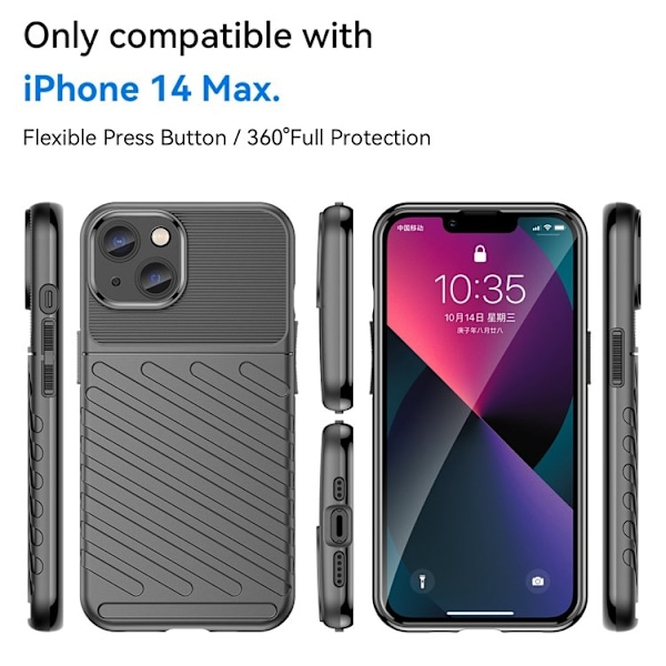iPhone 14 Plus Skal Thunder Twill - Svart Svart