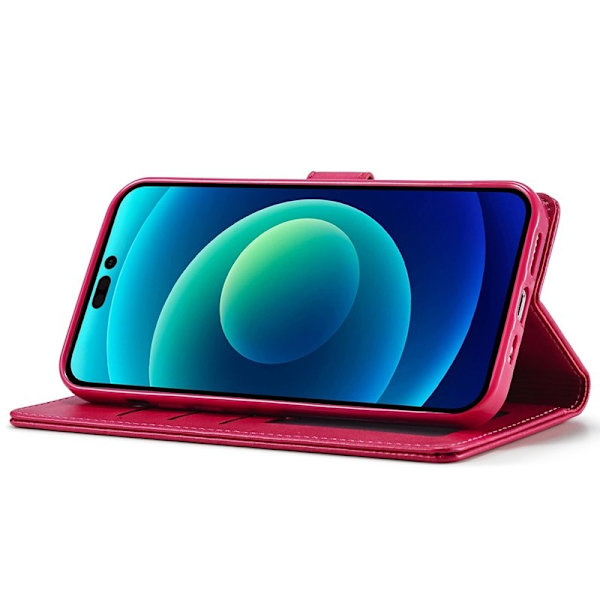 LC.IMEEKE iPhone 14 Plånboksfodral Flip Folio Konstläder - Rosa