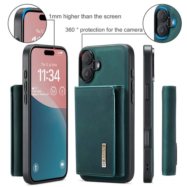 DG.MING M1 Series Mobilskal till iPhone 16 Plus Kickstand Grön