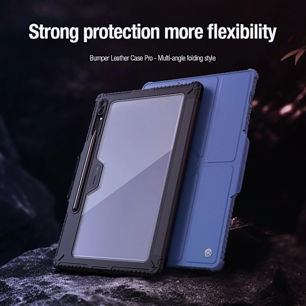 Nillkin Galaxy Tab S9 Ultra Fodral Läder Bumper - Svart Svart