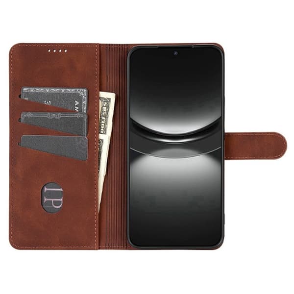 AZNS Samsung Galaxy S25 Edge Plånboksfodral Konstläder - Brun