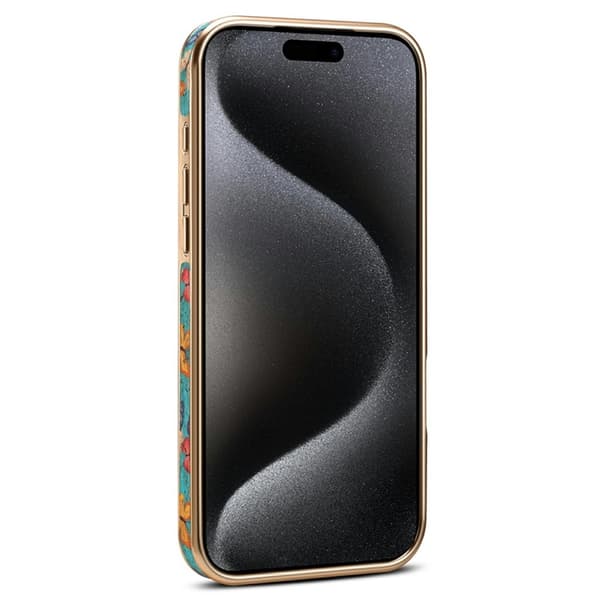Mobilskal till iPhone 17 Pro Max MagSafe Electroplated Floral A22 - Blå Blå