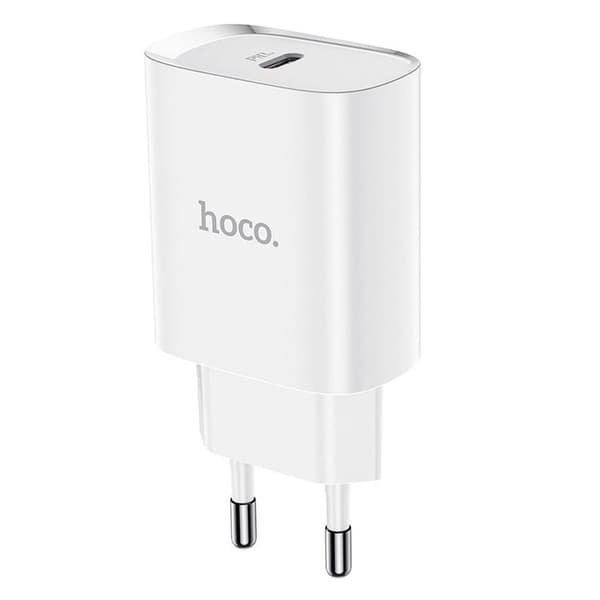 Hoco Väggladdare Adapter USB-C - Vit Vit