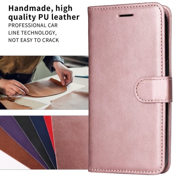 Samsung Galaxy A57 Plånboksfodral Konstläder Med Rem - Roséguld