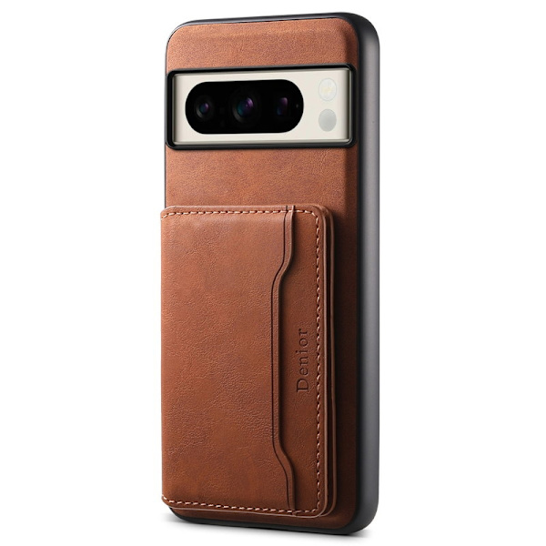 DENIOR D13 Google Pixel 8 Pro Fodral Avtagbart 2-i-1 Konstläder Brun