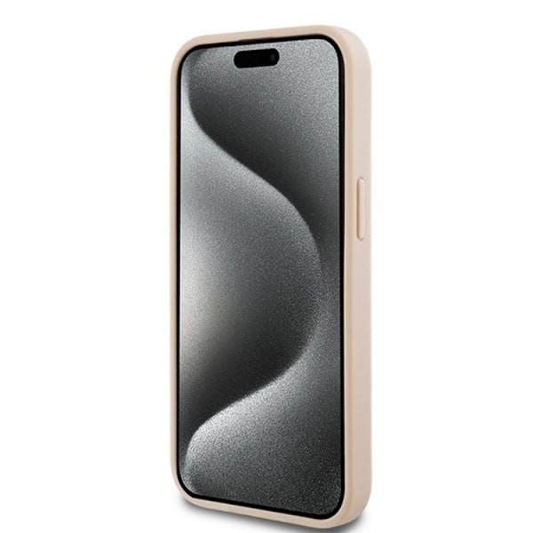 DKNY iPhone 15/14 Plus Mobilskal Läder Mono Stripe & Metal Logo