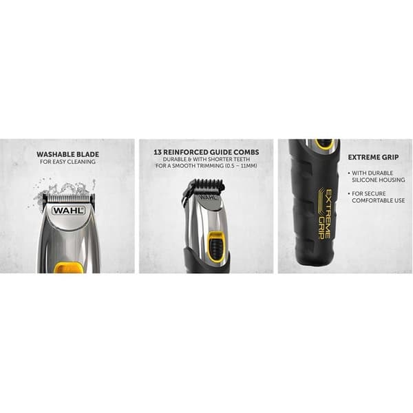 WAHL Skäggtrimmer Extreme Grip - No Slip Svart