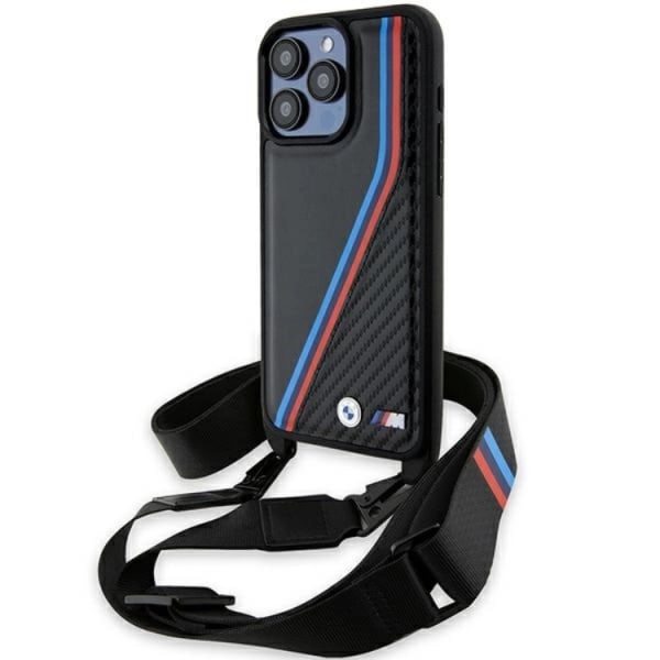 BMW iPhone 15 Pro Halsbandsskal M Edition Carbon Tricolor