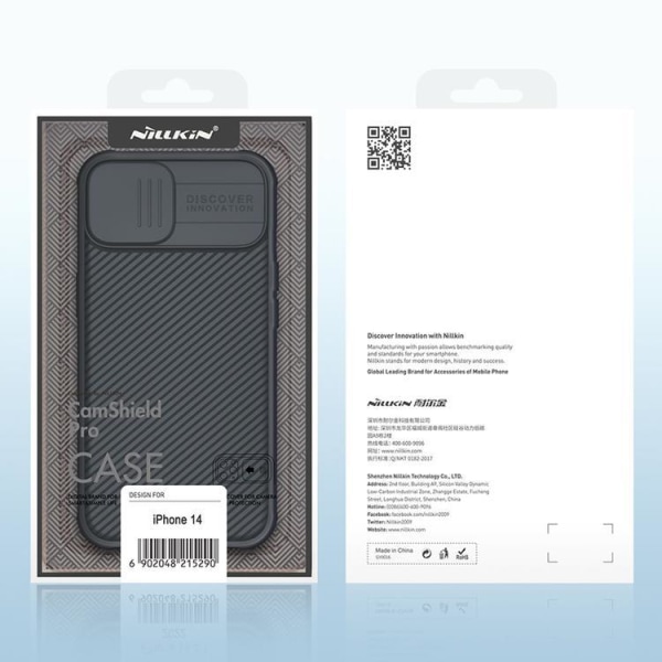 Nillkin iPhone 14 Plus -kuori CamShield Pro (PC ja TPU) - Musta