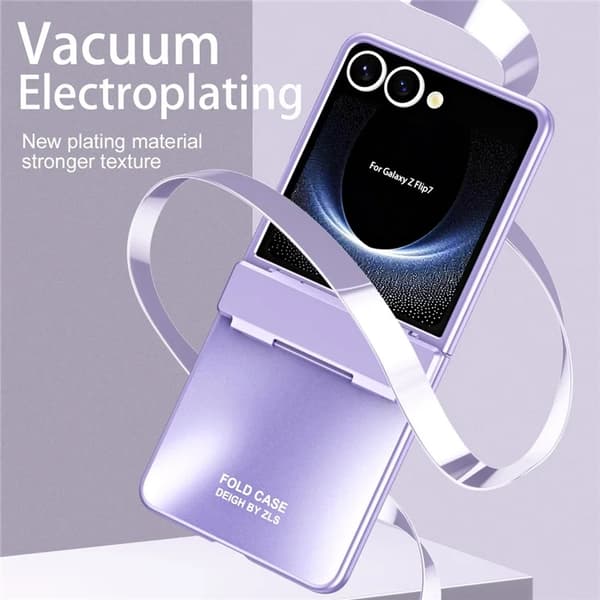 Mobilskal till Galaxy Z Flip7 Electroplating - Lila Lila