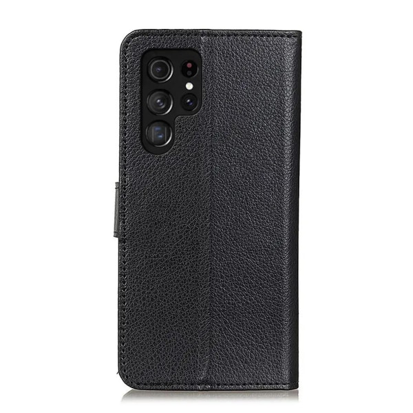 Galaxy S22 Ultra Wallet Case Premium - musta