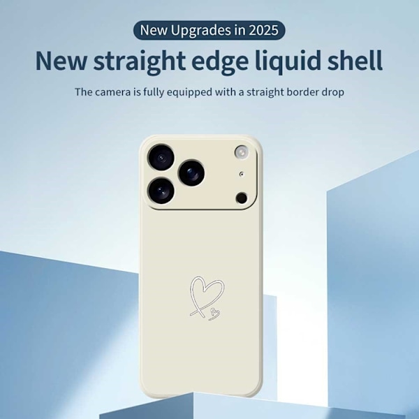 Mobilskal till iPhone 17 Pro Vit Love Pattern TPU - Grön Grön