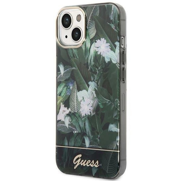 GUESS iPhone 14 Plus -kotelo Jungle Collection - Vihreä Grön