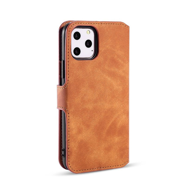DG.MING Plånboksfodral Konstläder för iPhone 11 Pro - Brun