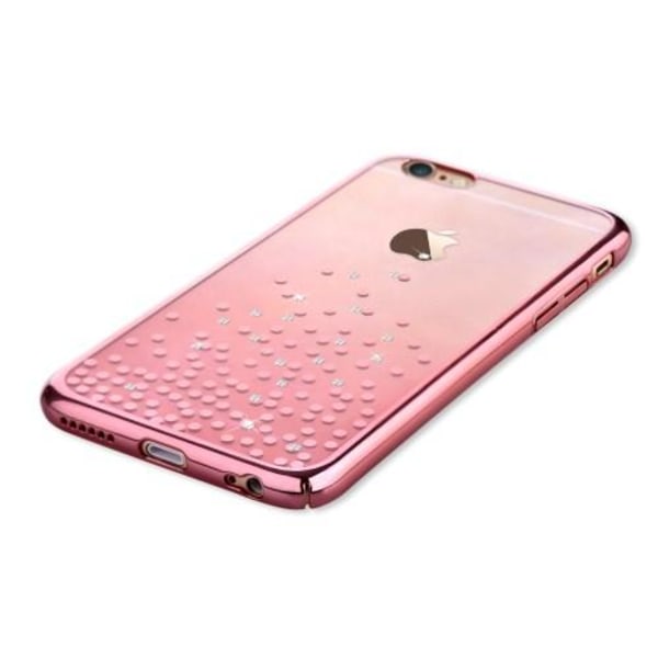 Comma Skal med Swarovski-stenar till iPhone 6 / 6S - Polka (Rose