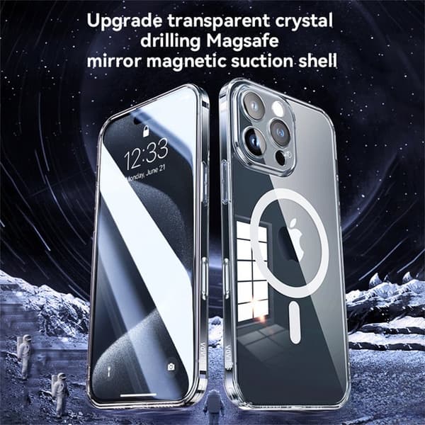 SULADA Mobilskal till iPhone 16 Pro TPU+PC med Linsskydd Transparent Blå