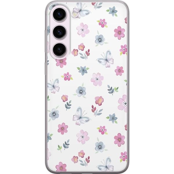 Mobilskal till Samsung Galaxy S23+ med Blommor och fjärillar