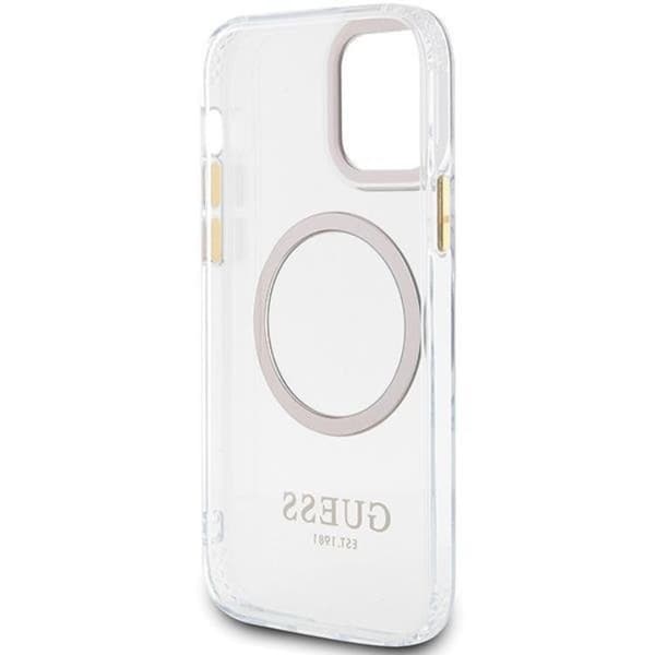 Guess iPhone 12 Pro/12 Mobilskal Magsafe Metall Outline - Guld Guld