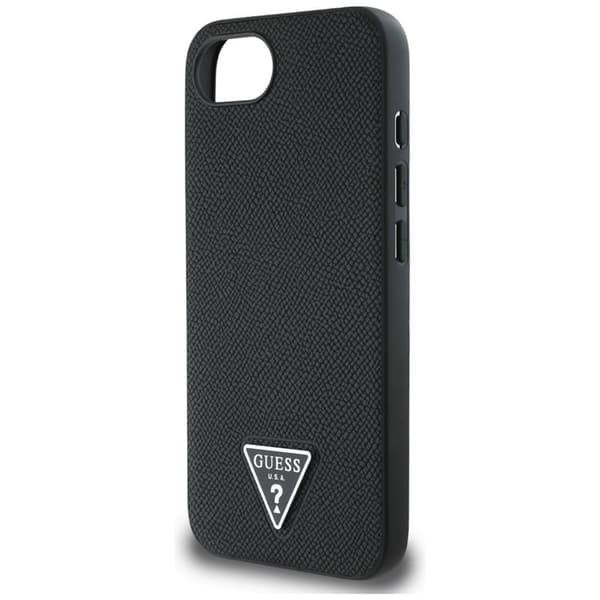 Guess Mobilskal till iPhone 16e MagSafe Grained Triangle - Svart Svart