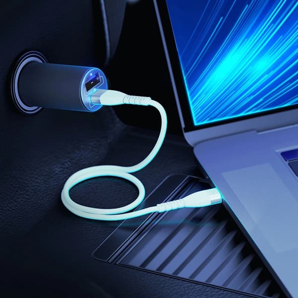 3MK Biloplader 100W USB-C USB-A Hyper - Sølv Silver