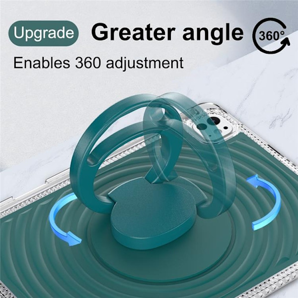 iPad Pro 11 (2025 / 2024) Mobilskal Kickstand Wave Pattern - Lila Lila