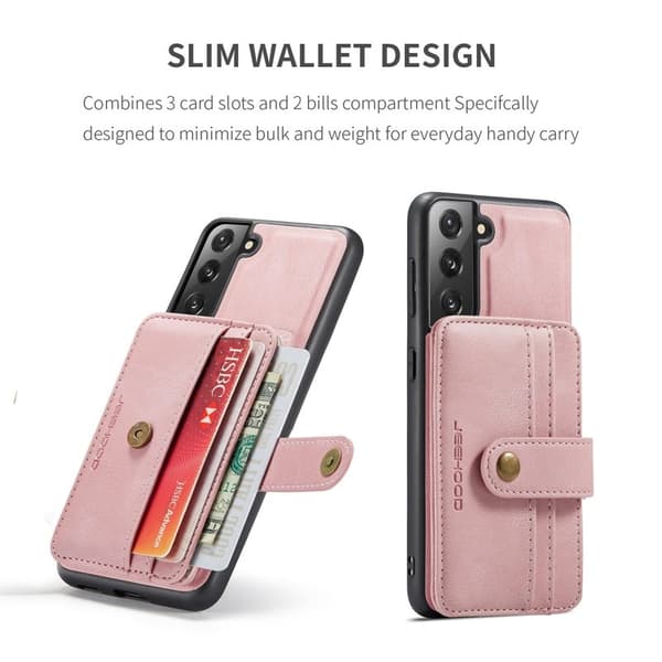 JEEHOOD Detachable Mobilskal Samsung Galaxy S21+ 5G Rosa
