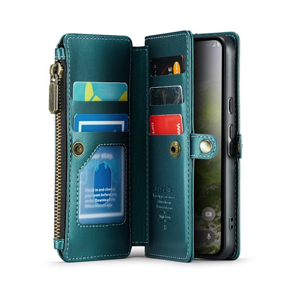 CASEME Plånboksfodral Konstläder för Google Pixel 10 Pro/10/9 Pro - Grön