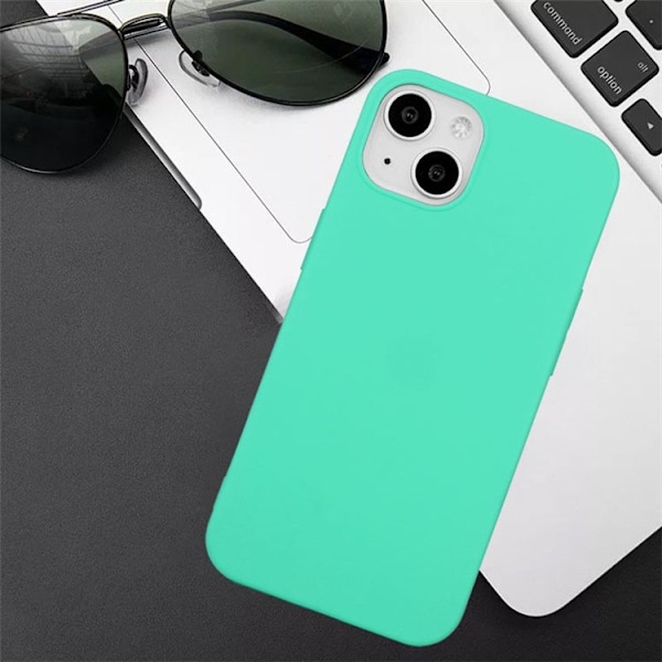 iPhone 15 Mobilskal TPU Matte Slim-Fit - Cyan