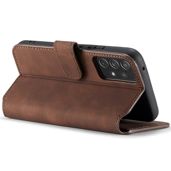 DG.MING Stand Retro KonstläderPlånboksfodral Samsung Galaxy A53 5G Brun