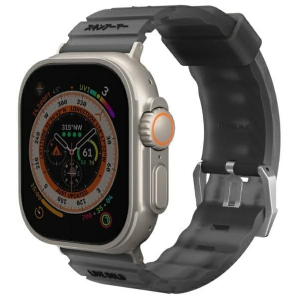Læderarm Apple Watch (42/44/45mm) Armbånd Shokku - Røg Grå