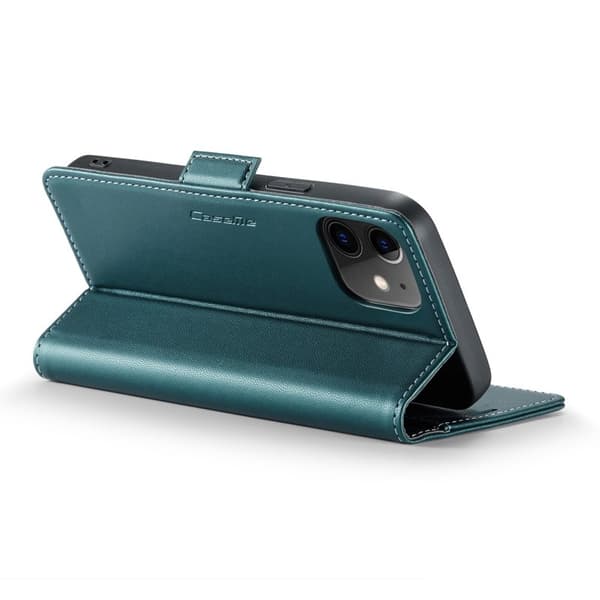 CASEME Plånboksfodral Konstläder för iPhone 12/12 Pro - Grön